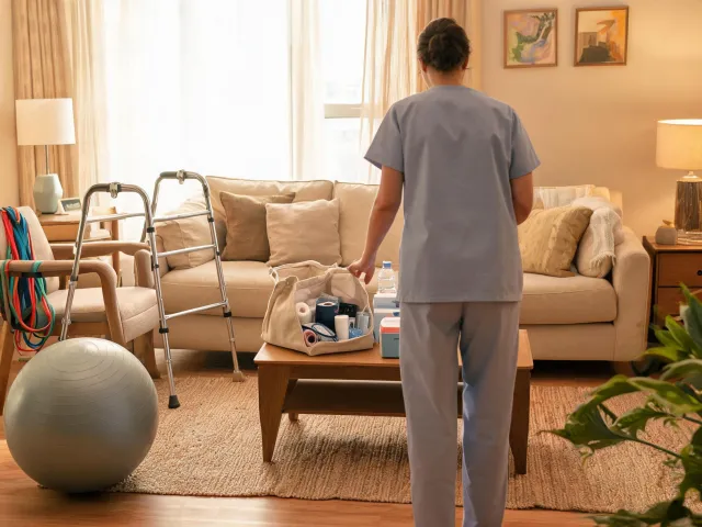 Home health equipment setup