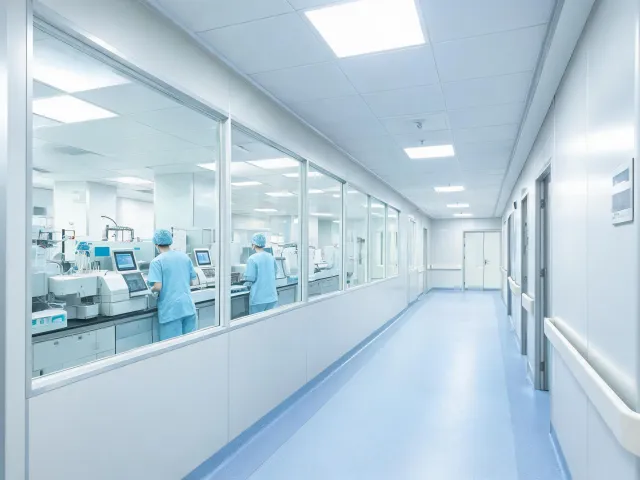 Tertiary hospital laboratory corridor